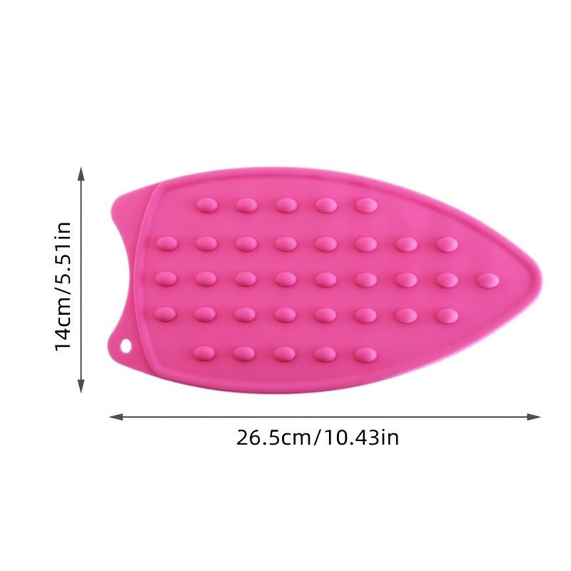 1pc Thick Silicone Heat Insulation Pad, Ironing Mat, Foldable Household Solid Color Silicone Iron Mat, Home Laundry Products