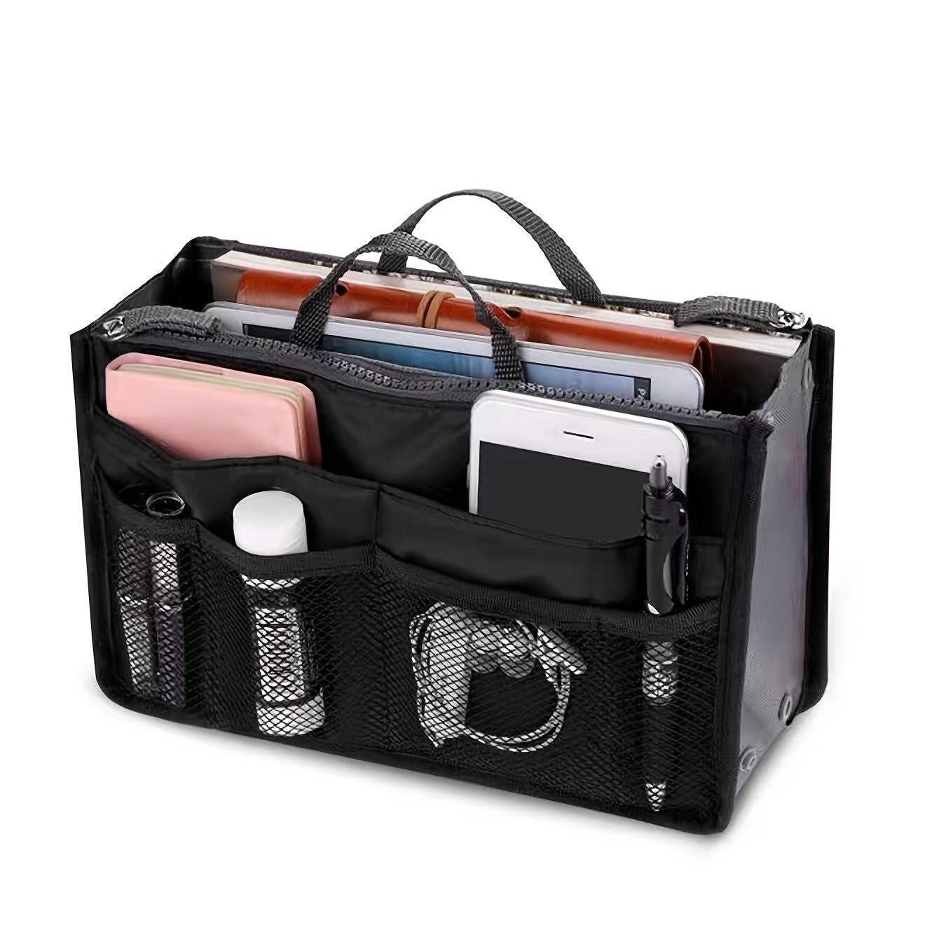 Purse Insert Storage Bag, Versatile Travel Organizer Bag Insert Cosmetic Bag With Multi-Pockets