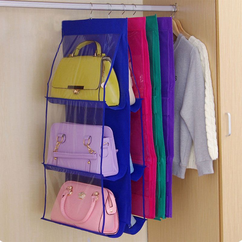 1pc Double-sided Bag Hanging Hanger, Bag Hanging Organizer, Bag Collection Storage Holder 20lbs(MAX)