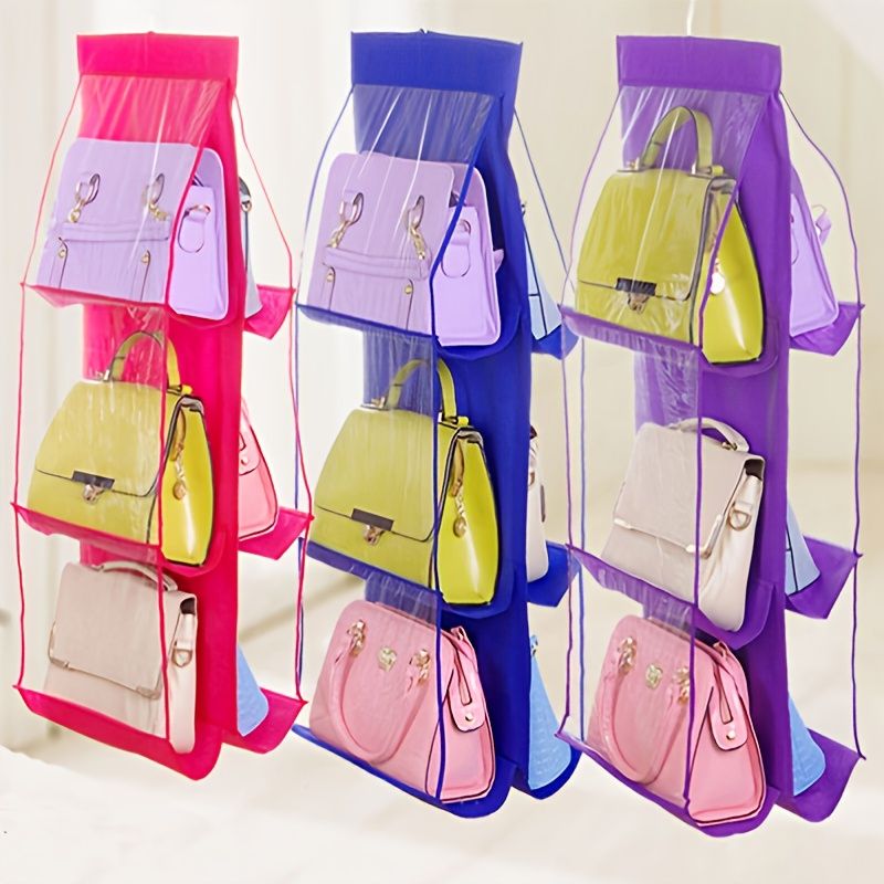 1pc Double-sided Bag Hanging Hanger, Bag Hanging Organizer, Bag Collection Storage Holder 20lbs(MAX)