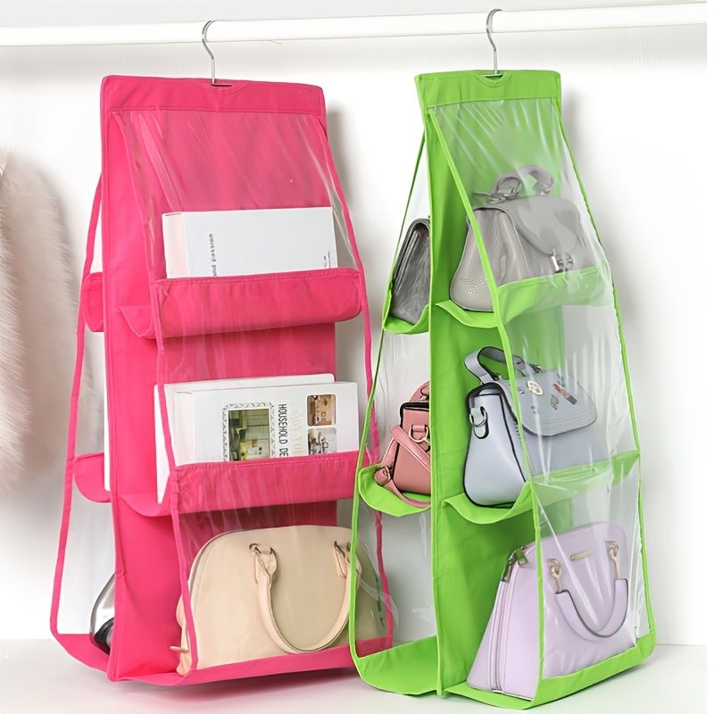 1pc Double-sided Bag Hanging Hanger, Bag Hanging Organizer, Bag Collection Storage Holder 20lbs(MAX)