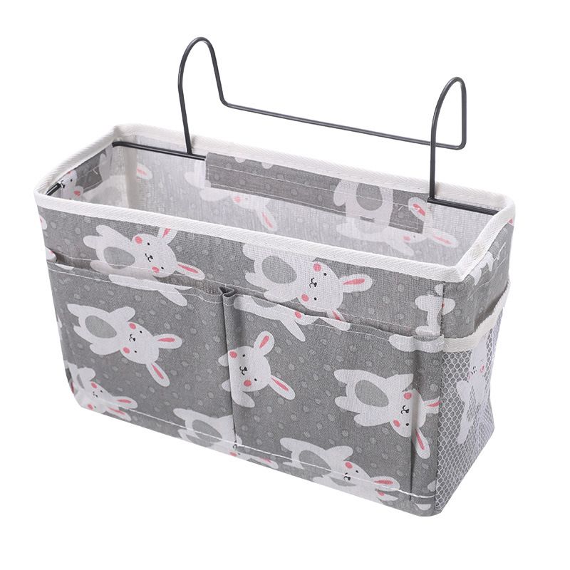 1pc Bedside Storage Bag With Pockets, Fabric Hanging Storage Organizer, Dormitory Upper And Lower Floor Storage Bag, Bedroom Storage Bag