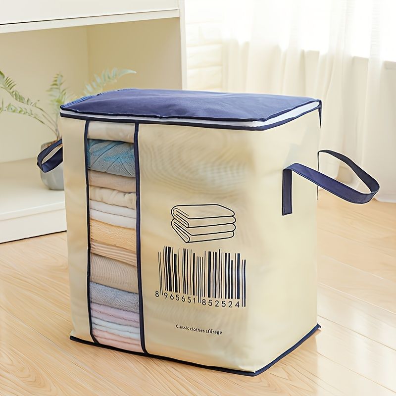 1pc Clothes Storage Bag; Household Quilt Bag; Quilt Storage Bag; Closet Organizer Clothing Storage Bag