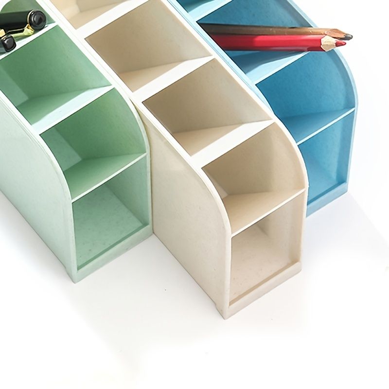 1pc Multi-layer Vertical Pen Organizer Storage For Office School Supplies Cosmetic Brush Storage Box Translucent Pen Storage Holder