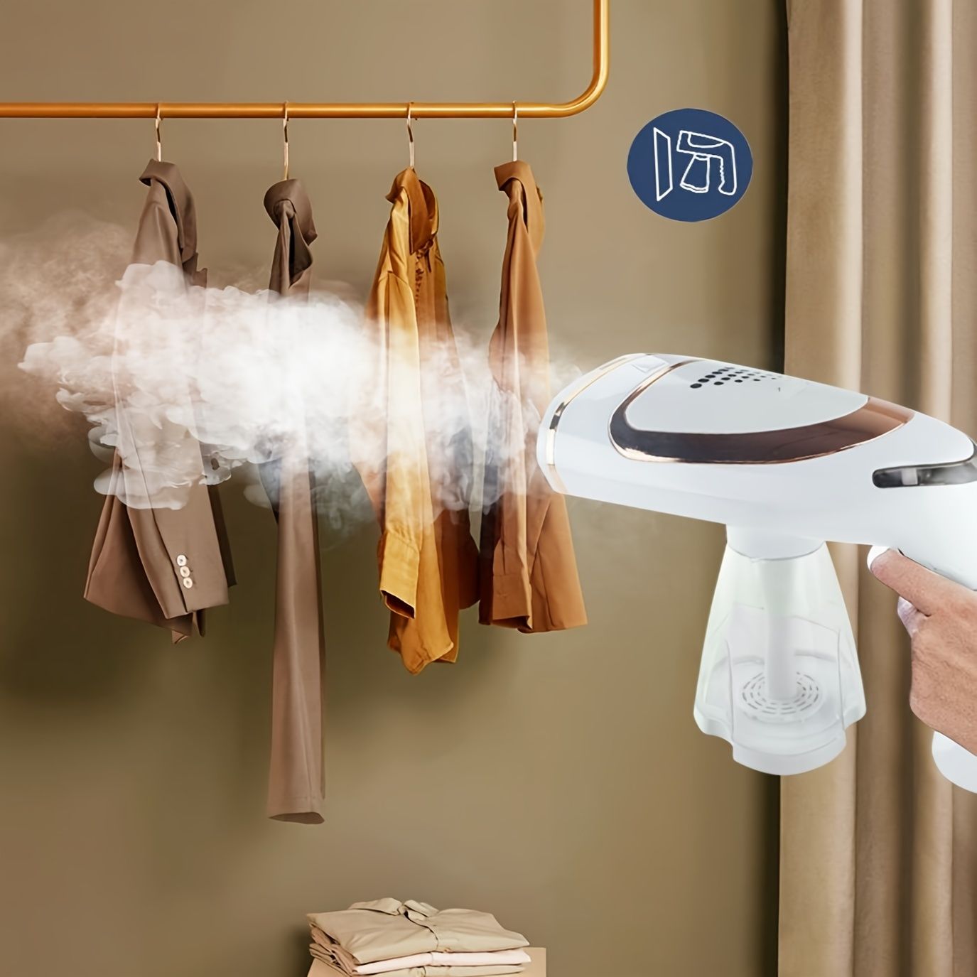 Electric Garment Steamer Iron Steamer For Clothes New Portable Hanging Ironing Machine Household Electric Folding Iron Small Iron 1600W JK-9558