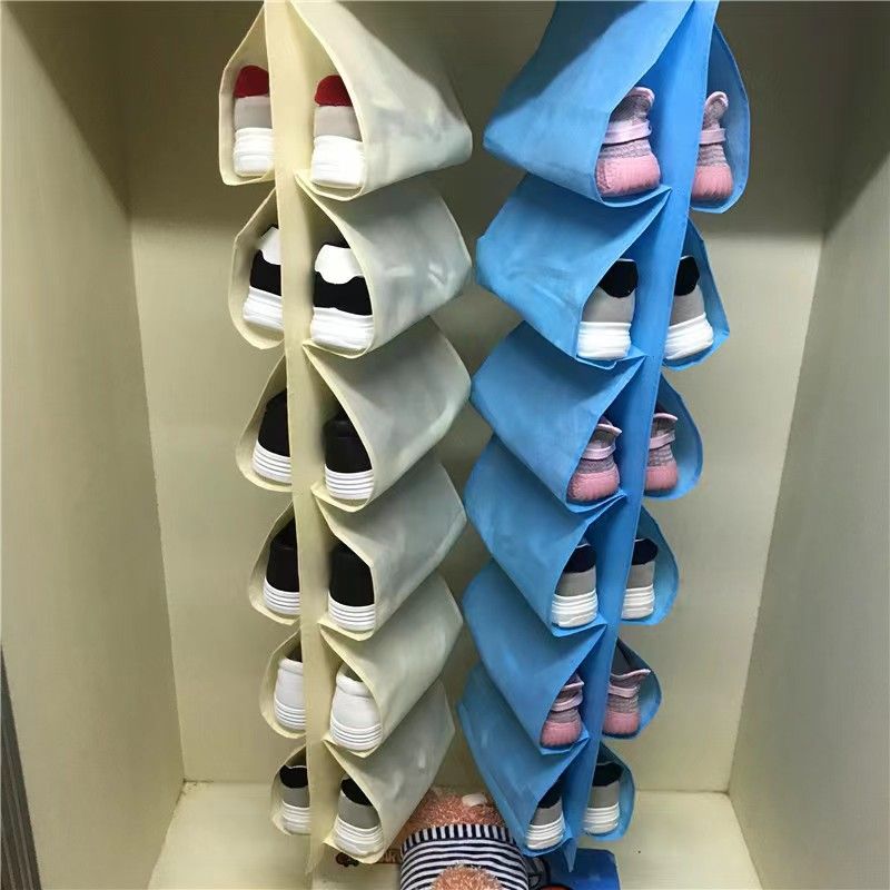 1pc Multi-layer Shoe Hanging Storage Bag; Shoes Organizer; Shoe Wall Hanging Organizer