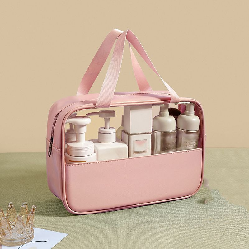 PVC Transparent Cosmetic Bag; Travel Makeup Bag; Large Capacity Travel Toiletry Bag