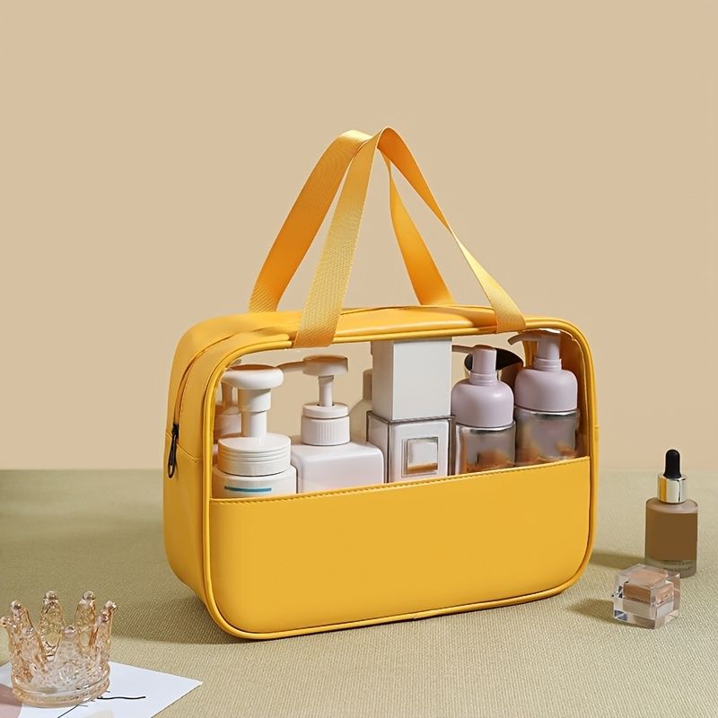 PVC Transparent Cosmetic Bag; Travel Makeup Bag; Large Capacity Travel Toiletry Bag