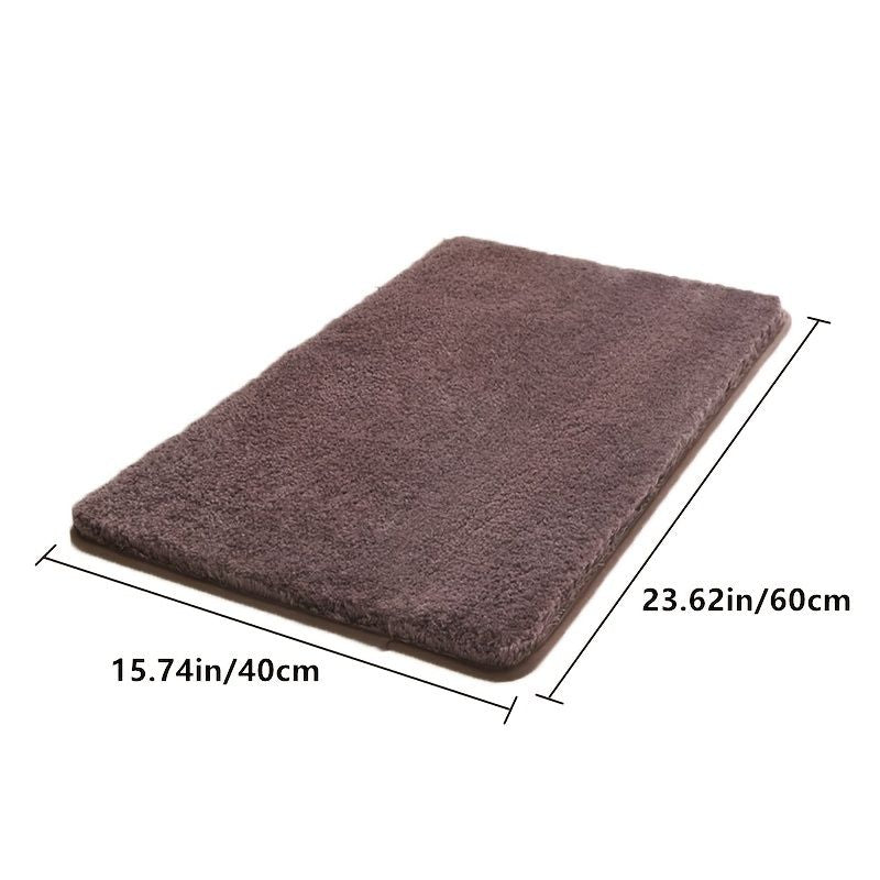 1pc Thickened High Fluff Floor Mat Bathroom Water Absorption Anti-skid Mat Bathroom Doormat Bedroom Carpet Floor Mat