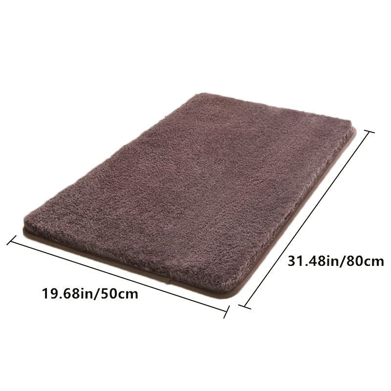 1pc Thickened High Fluff Floor Mat Bathroom Water Absorption Anti-skid Mat Bathroom Doormat Bedroom Carpet Floor Mat