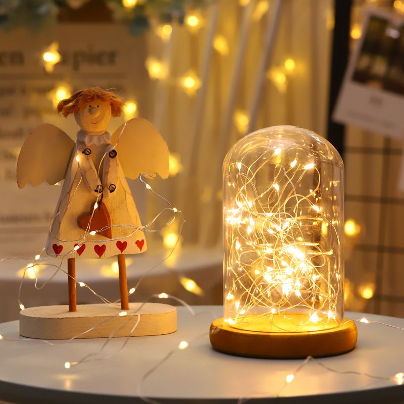 1pc 2032 Button Battery Copper Wire Lamp Romantic Interior Decoration Light Valentine's Day Bouquet Decoration Light Shopping Mall Atmosphere Light Garden Decoration