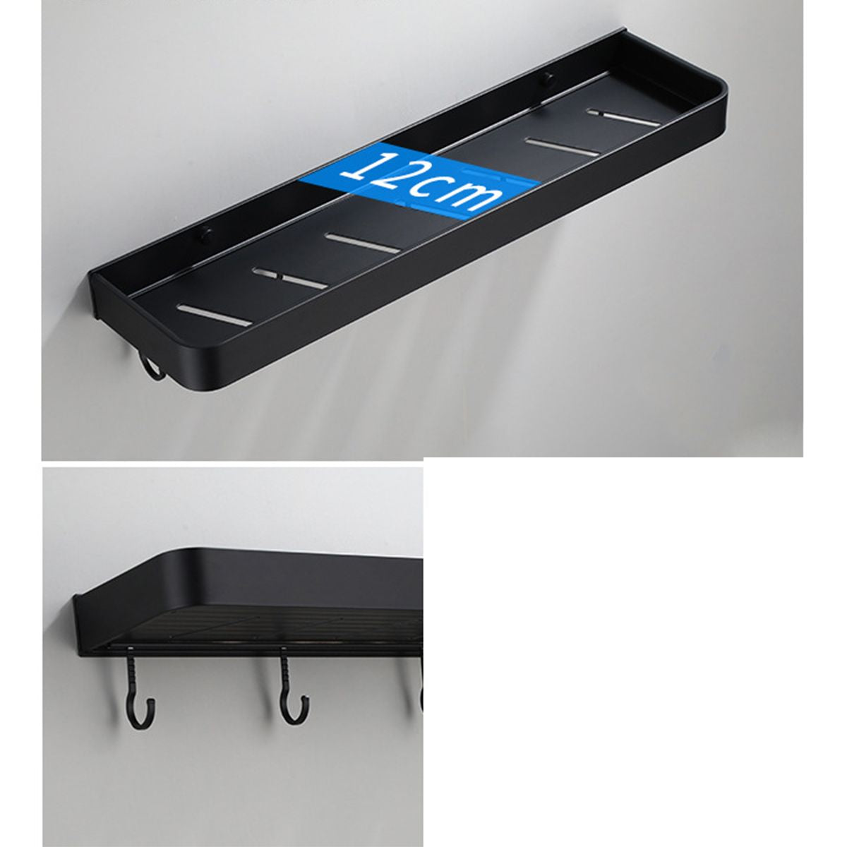 Bathroom Towel Rack with Hook and Rod Apace Aluminum Shelf