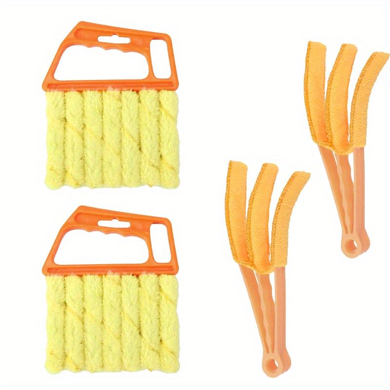 2/4pcs, Window Venetian Blinds Cleaning Tools Window Blinds Dusting Brush And 7-finger Dusting Brush, Suitable For Window Air Conditioner Duster Dirt Housekeeping Cleaning Agent