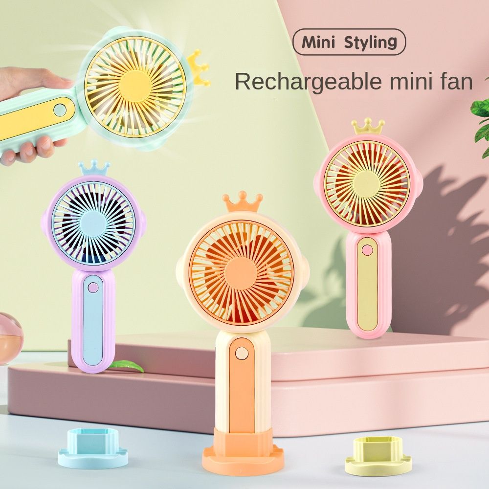 New USB handheld mini fan 3 super wind student summer desktop outdoor mini fan