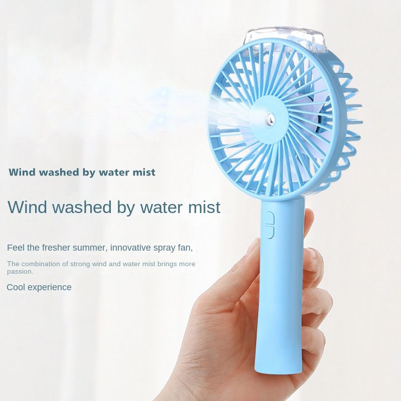 Handheld charging spray hydrating fan hot sale student usb new humidifier fan portable mini fan