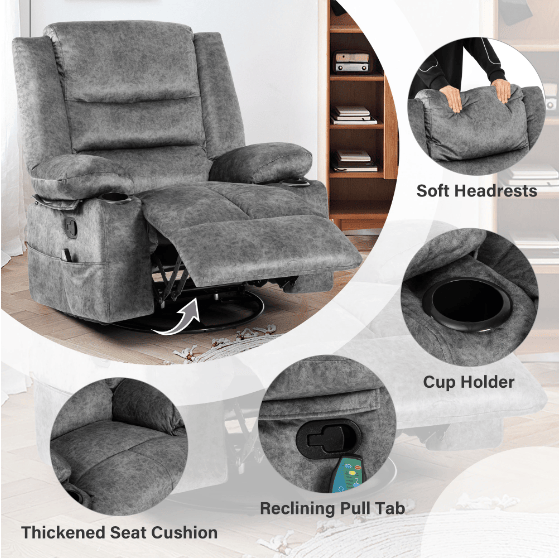 Lounge Chair Sofa With Massage And Heating Function