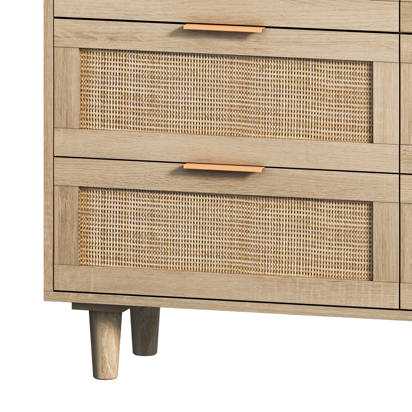 43.31"6-Drawers Rattan Storage Cabinet Rattan Drawer,for Bedroom,Living Room