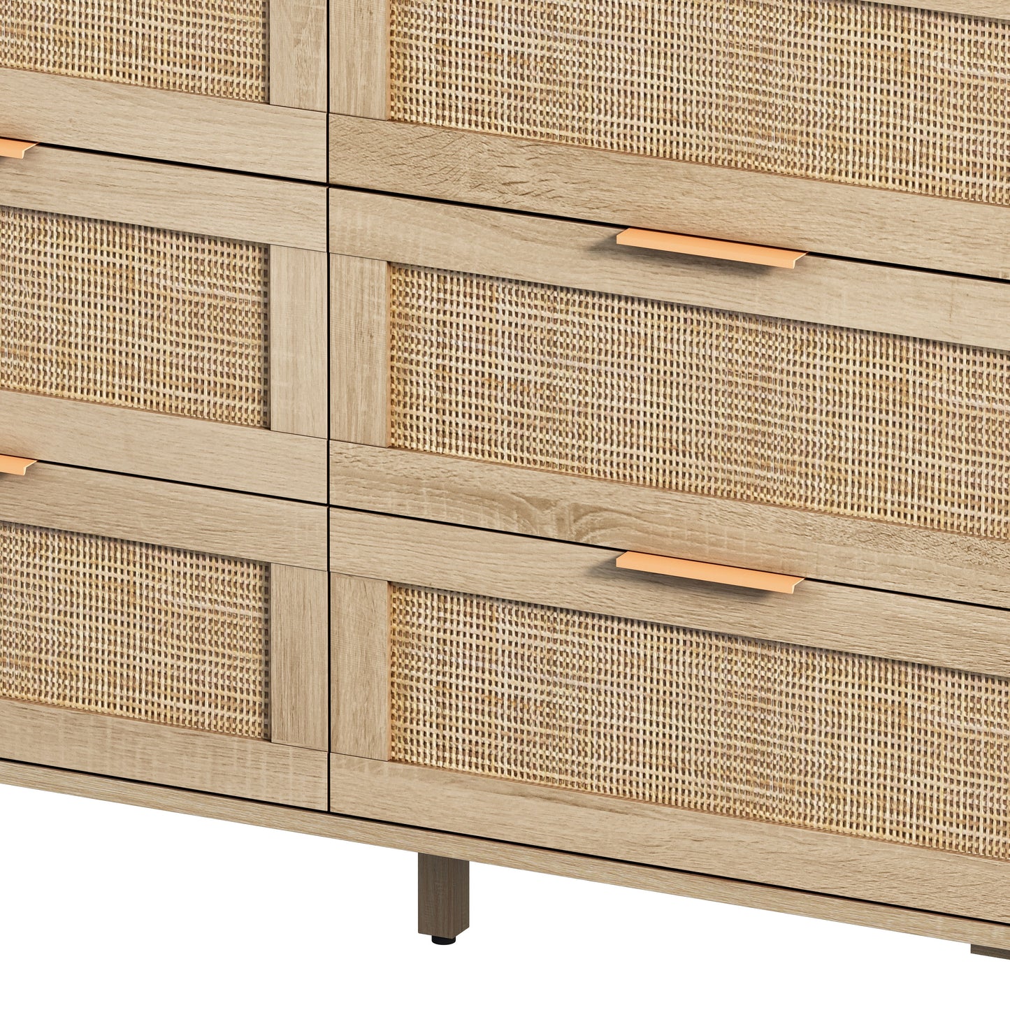 43.31"6-Drawers Rattan Storage Cabinet Rattan Drawer,for Bedroom,Living Room